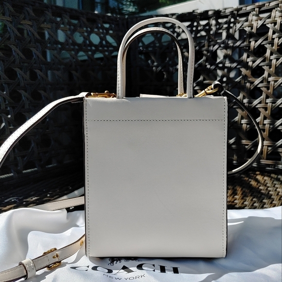 Coach Mini Ivory Leather Satchel Crossbody Bag - Picture 3 of 13